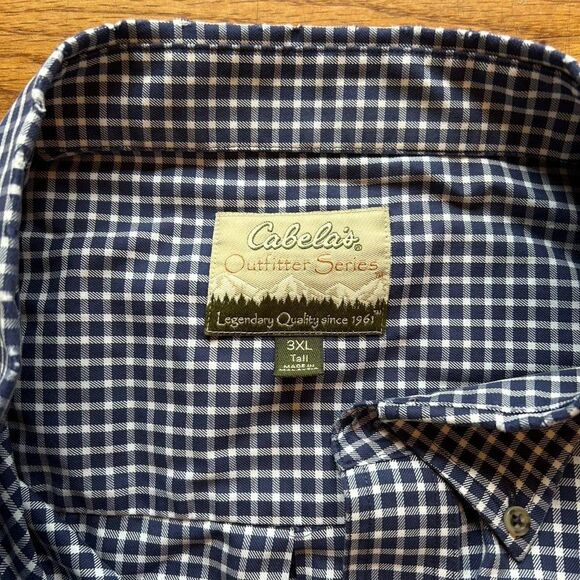 Cabelas Outifitter Series Red 3XL Tall Blue Flannel, No Defects or Visib… - Picture 3 of 8